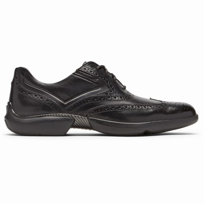 Sapatos Oxfords Rockport Total Motion Advance Wingtip Homem Pretas PT-60543